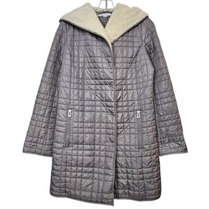 Kenneth Cole New York G‑III Apparel Group Puffer Coat Faux Fur Hood Lined Size S